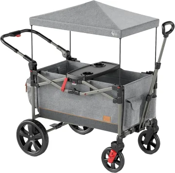 Busy Bee Foldable Folding Wagon Stroller for 2 Kids
