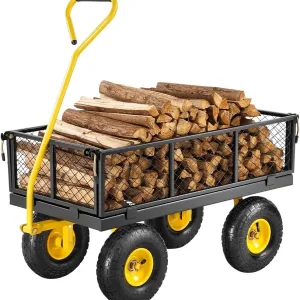 VEVOR 500 Lbs Steel Garden Cart, Heavy Duty Garden Wagon