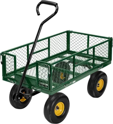 VIVOHOME Heavy Duty Steel Garden Cart Folding Utility Wagon Best Outdoor Riding Toys Reviews